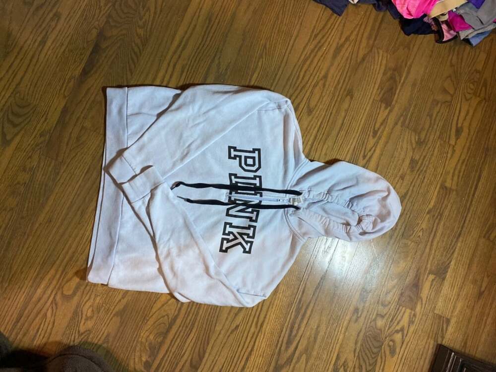 pink victoria secret hoodies size m Light Blue